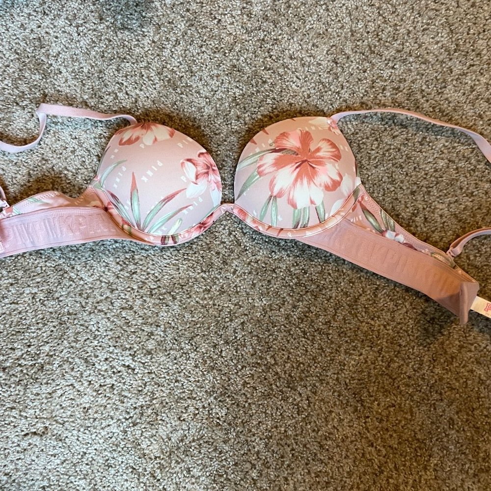 Pink Wear everywhere T-shirt pushup bra, 32A